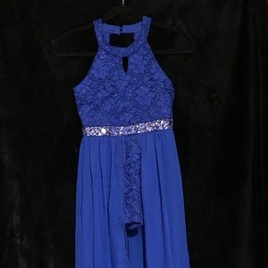 Fancy blue tween dress